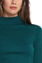 Women's Merino Turtleneck Thermal Set 250 Deep Teal Low Neck — view 4