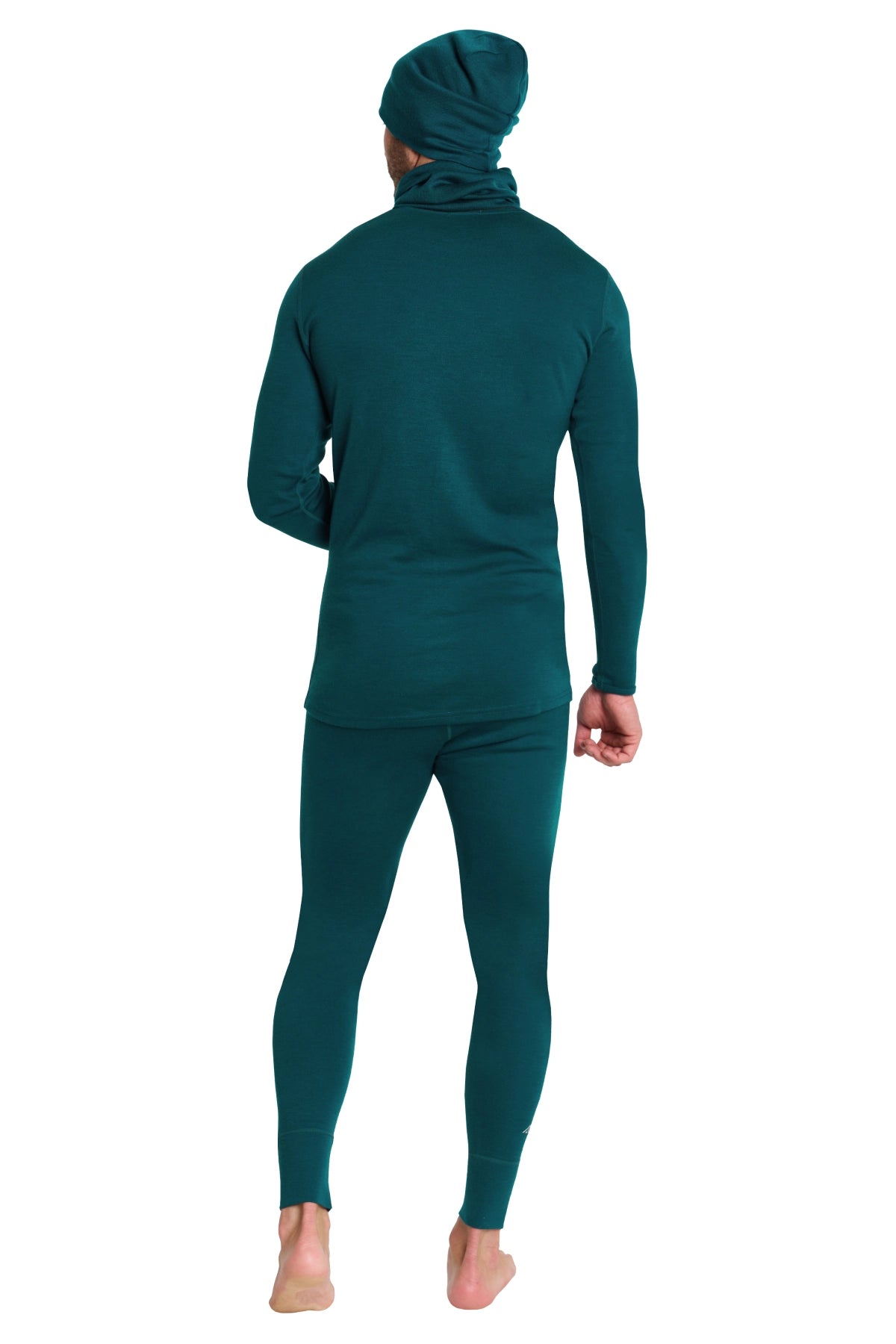 Men's Deep Teal Merino Wool Set 250 + Beanie & Gaiter — view 2