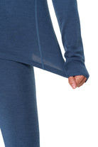 Women's Merino Turtleneck Thermal Set 250 Denim High Neck — view 5