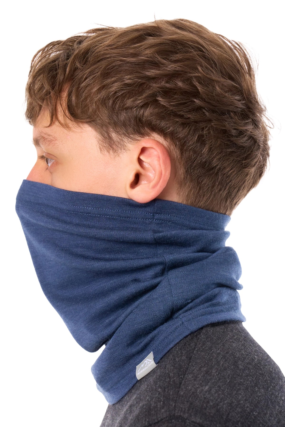 Merino Neck Gaiter 230 Denim — view 2