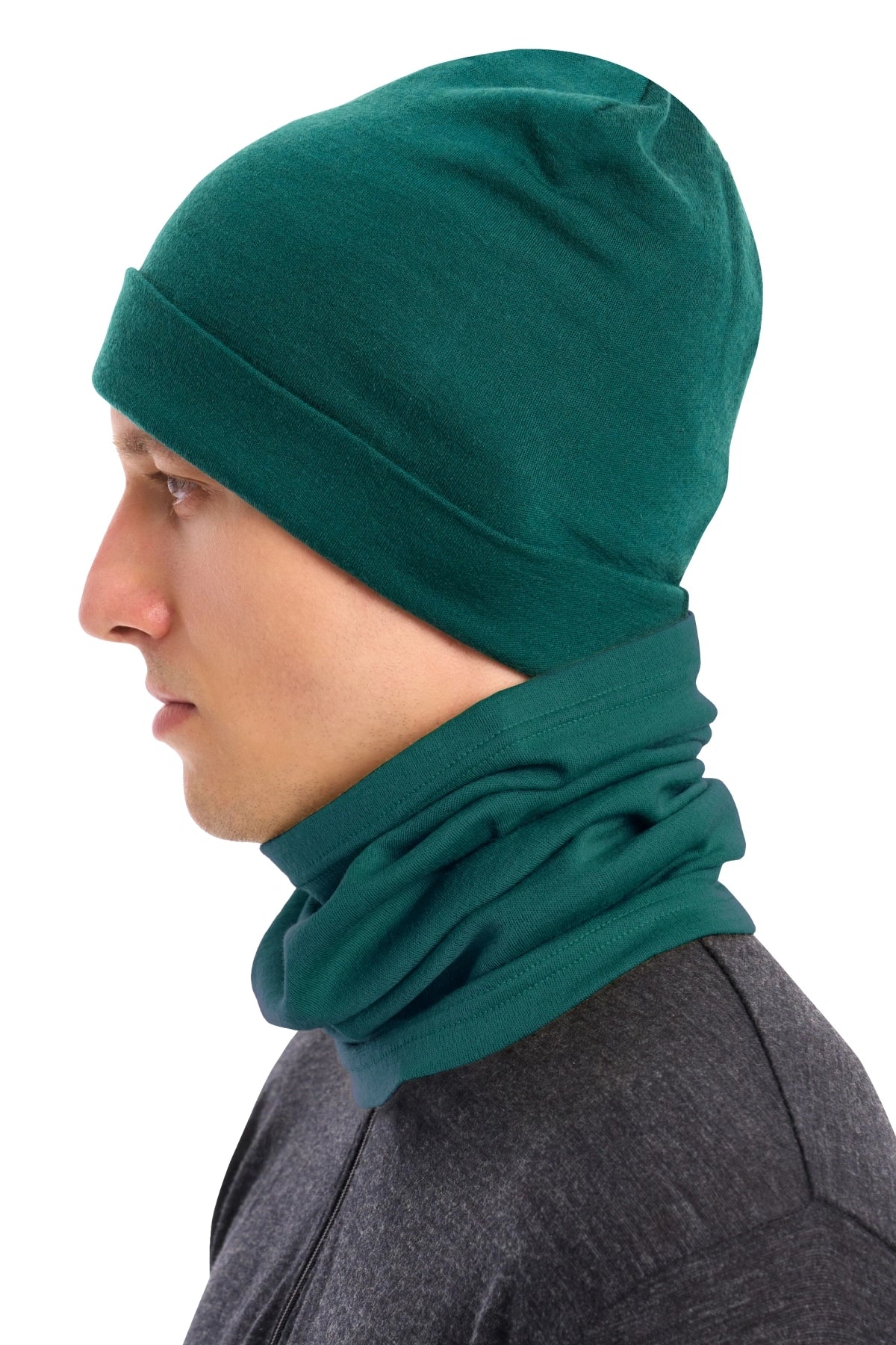 Adult Beanie Forest Green + Gaiter — view 5