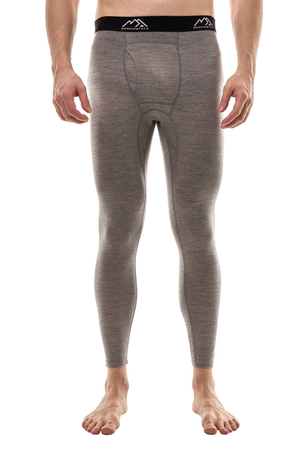 Men's Merino Pants 200 Grey Melange