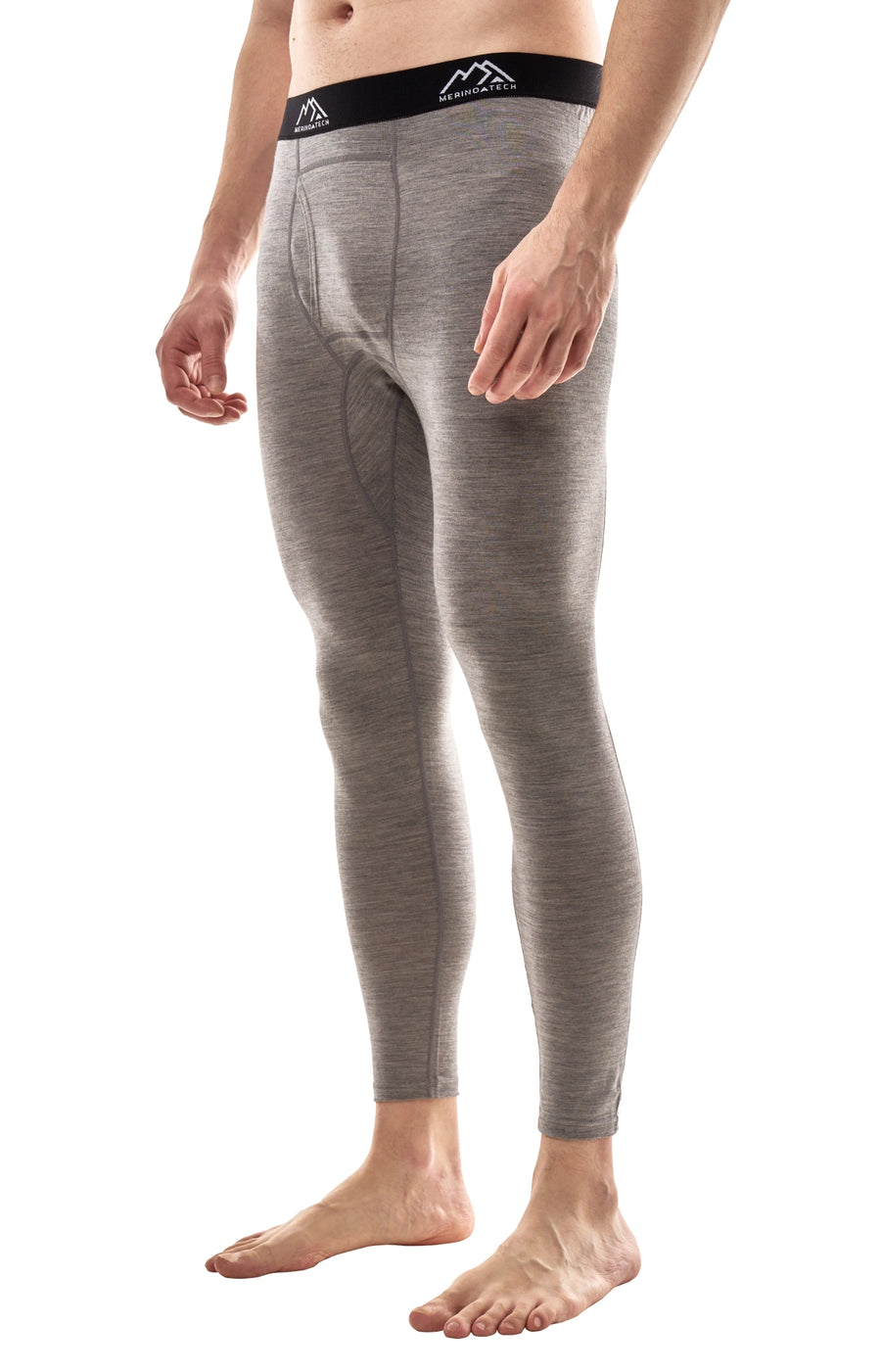 Men's Merino Pants 200 Grey Melange — view 3