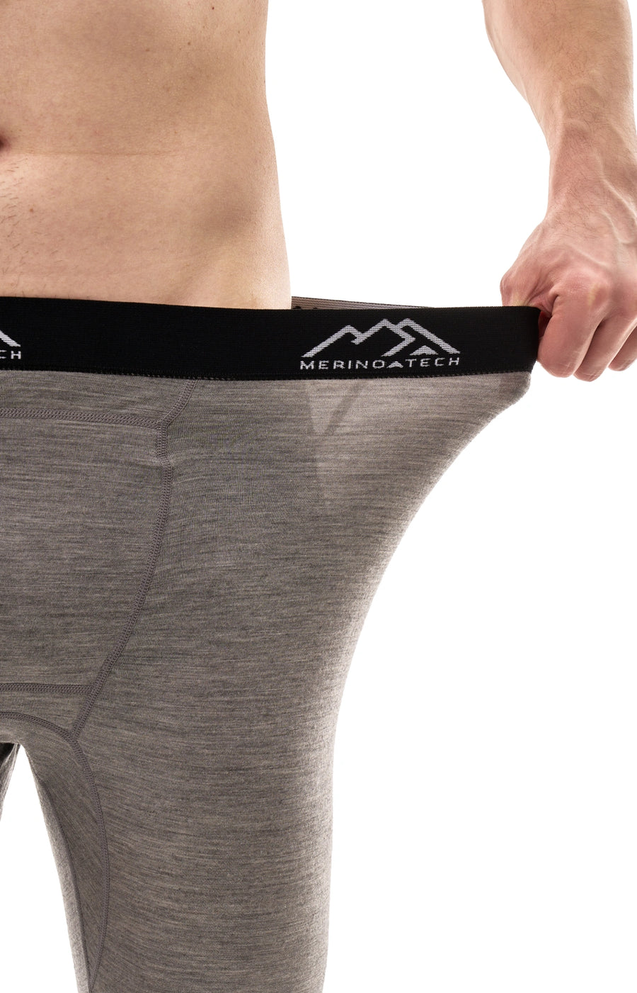 Men's Merino Pants 200 Grey Melange — view 5