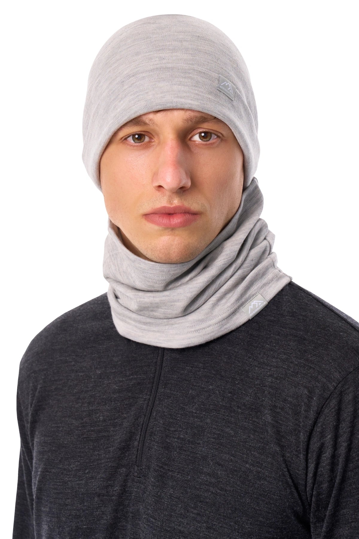 Adult Beanie Heather Grey + Gaiter — view 5