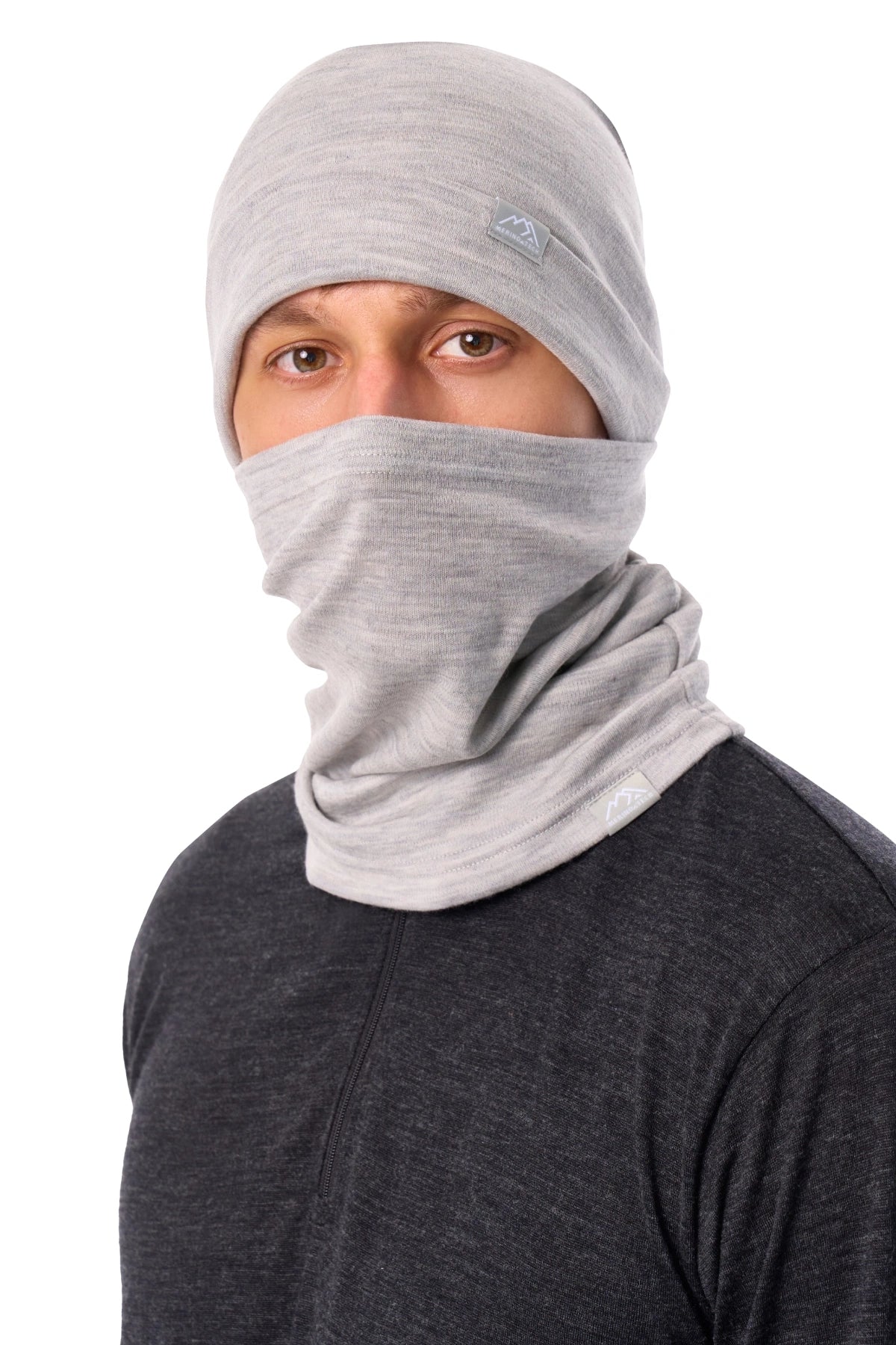 Adult Beanie Heather Grey + Gaiter — view 7