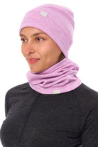 Adult Beanie Heather Lilac + Gaiter — view 2