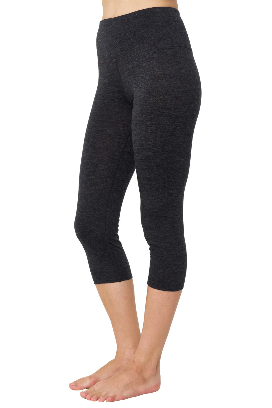 Women's Merino 3/4 Pants 200 Heathered Black — view 3
