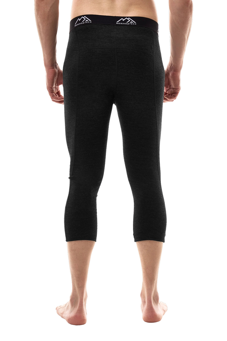 Men's Merino 3/4 Pants 200 Heathered Black — view 2