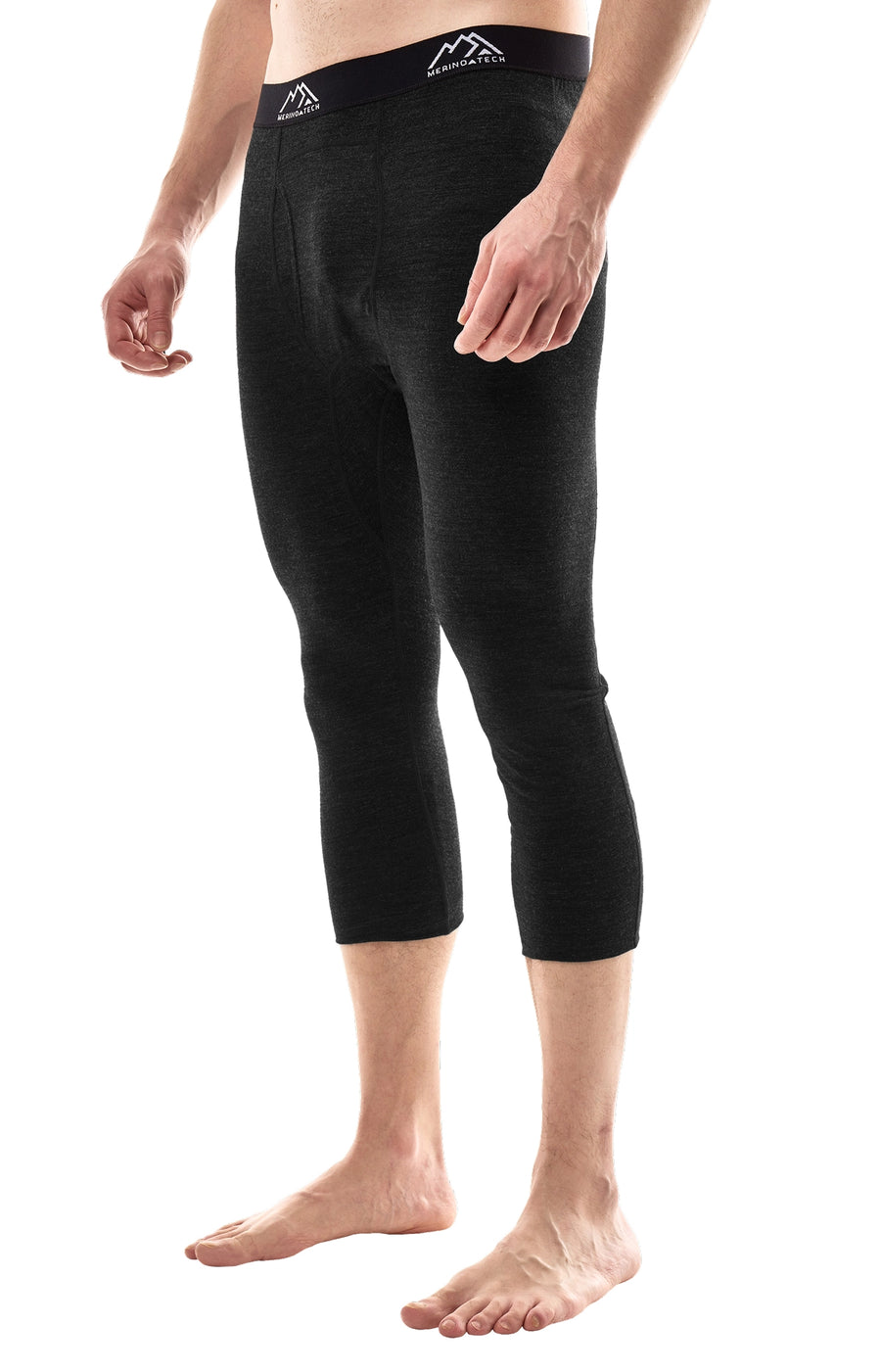 Men's Merino 3/4 Pants 200 Heathered Black — view 3