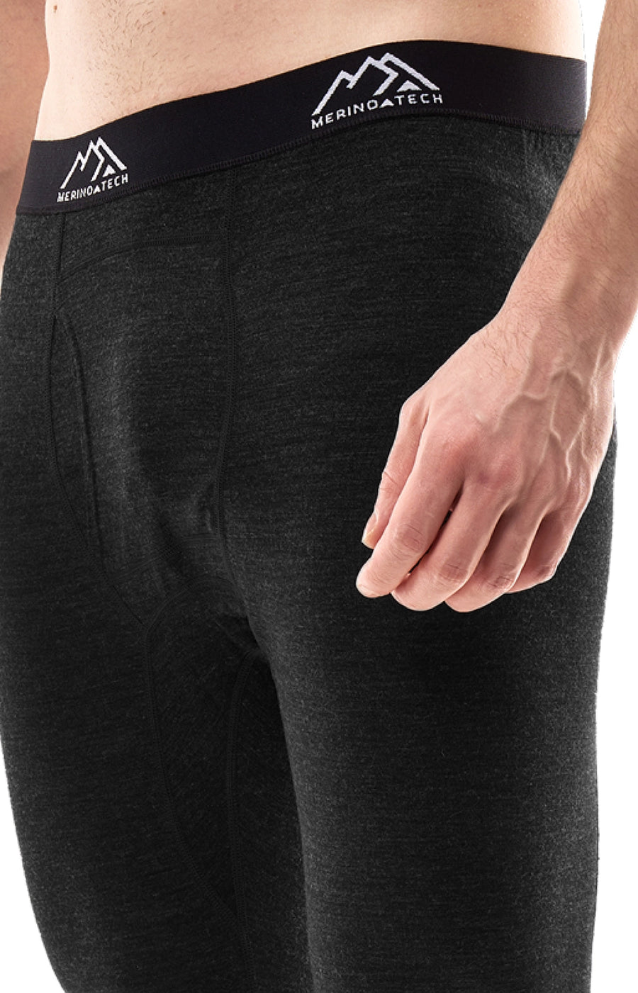 Men's Merino 3/4 Pants 200 Heathered Black — view 4