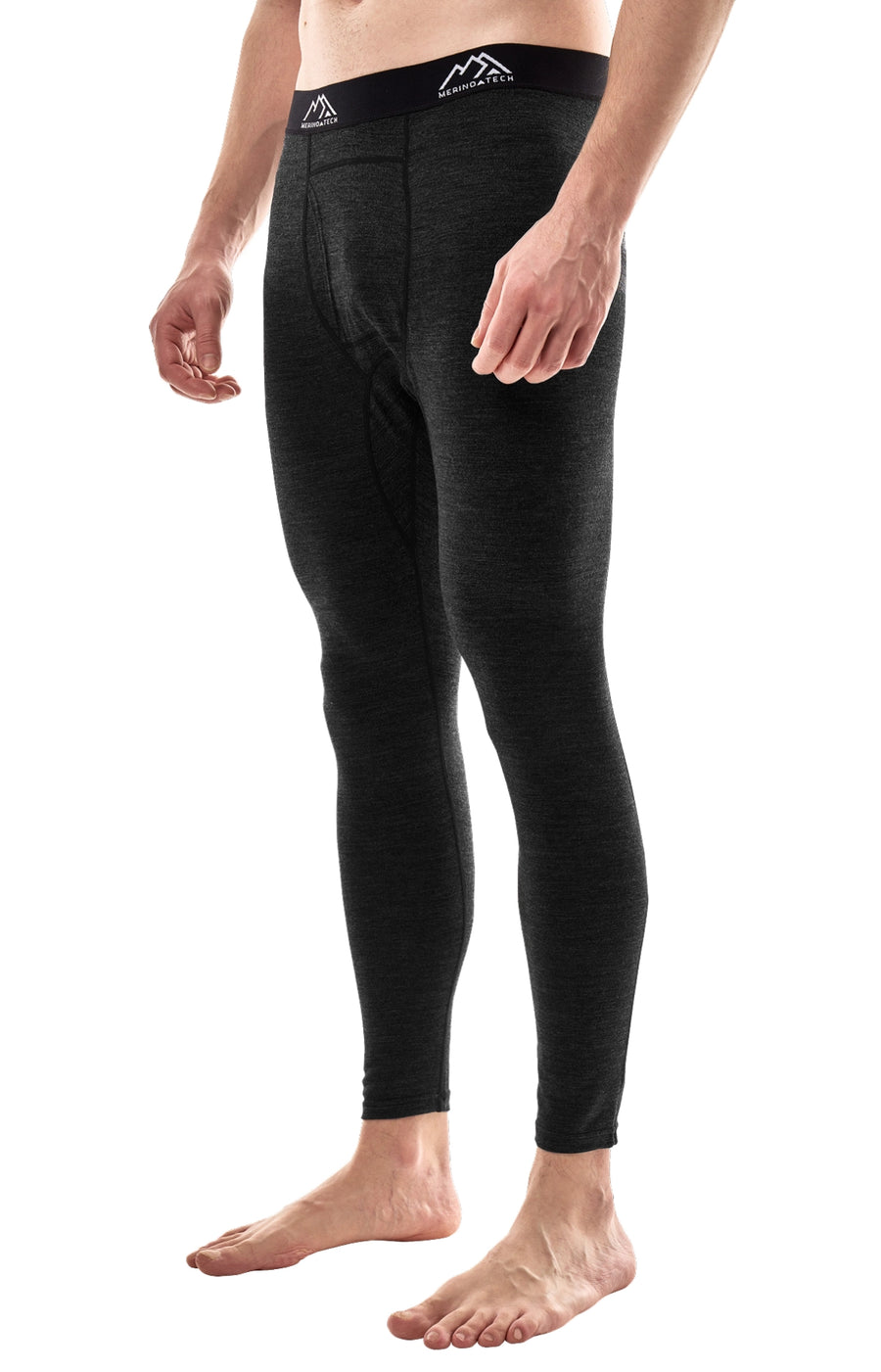 Men's Merino Pants 200 Heathered Black — view 3