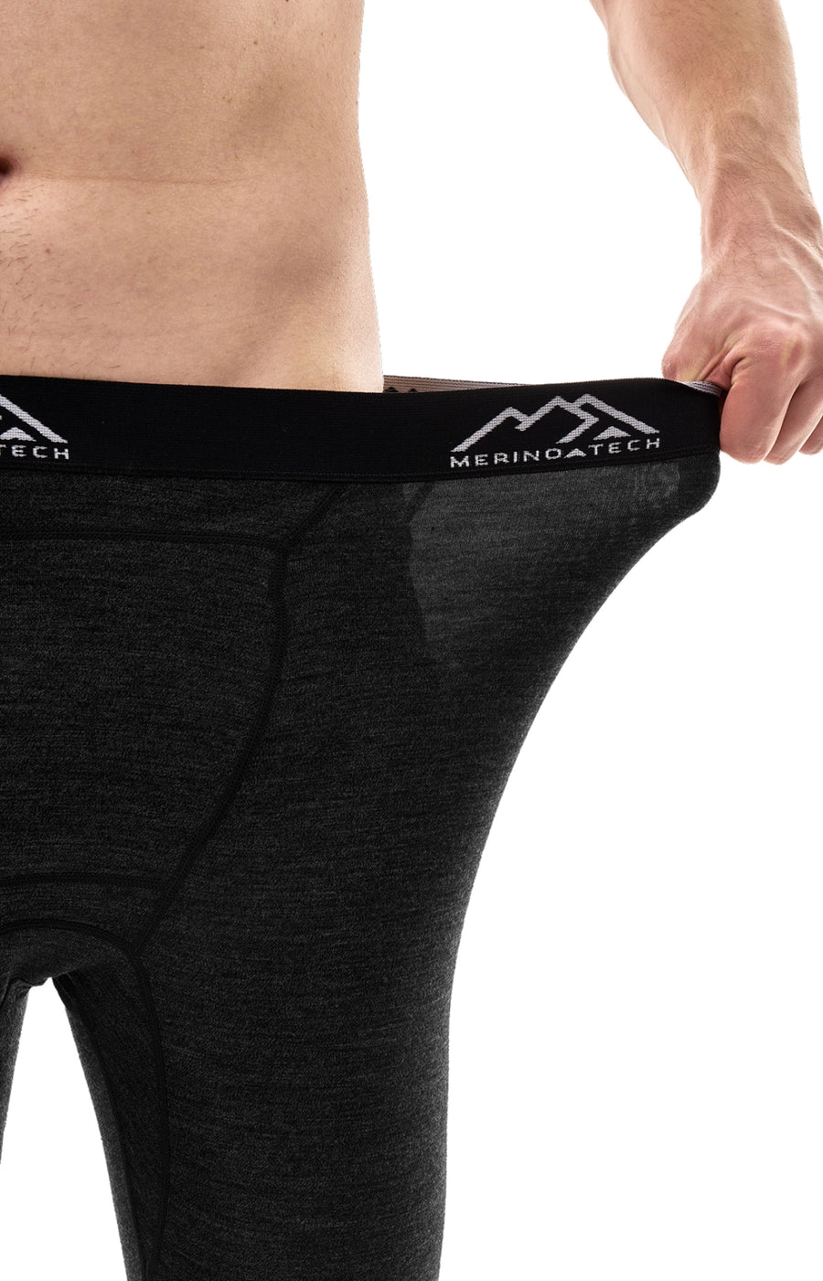 Men's Merino Pants 200 Heathered Black — view 5