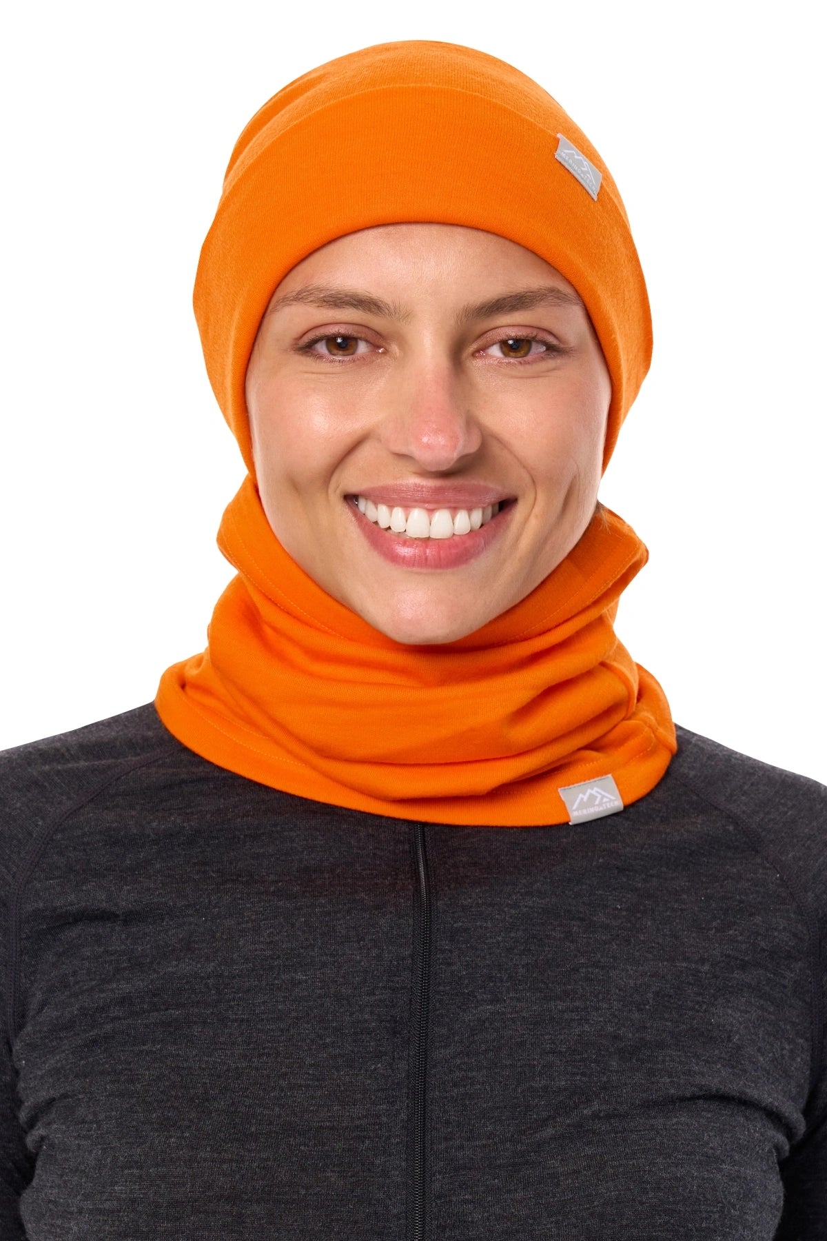 Adult Beanie Hunter Orange + Gaiter