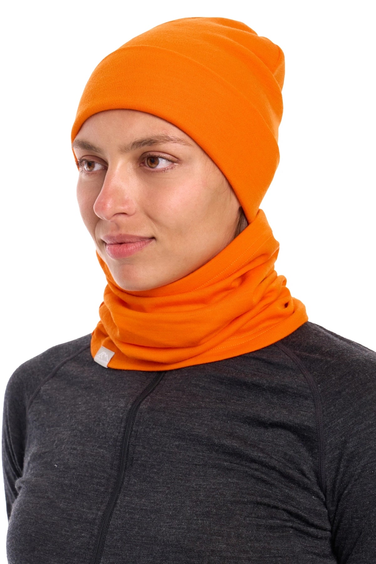 Adult Beanie Hunter Orange + Gaiter — view 2