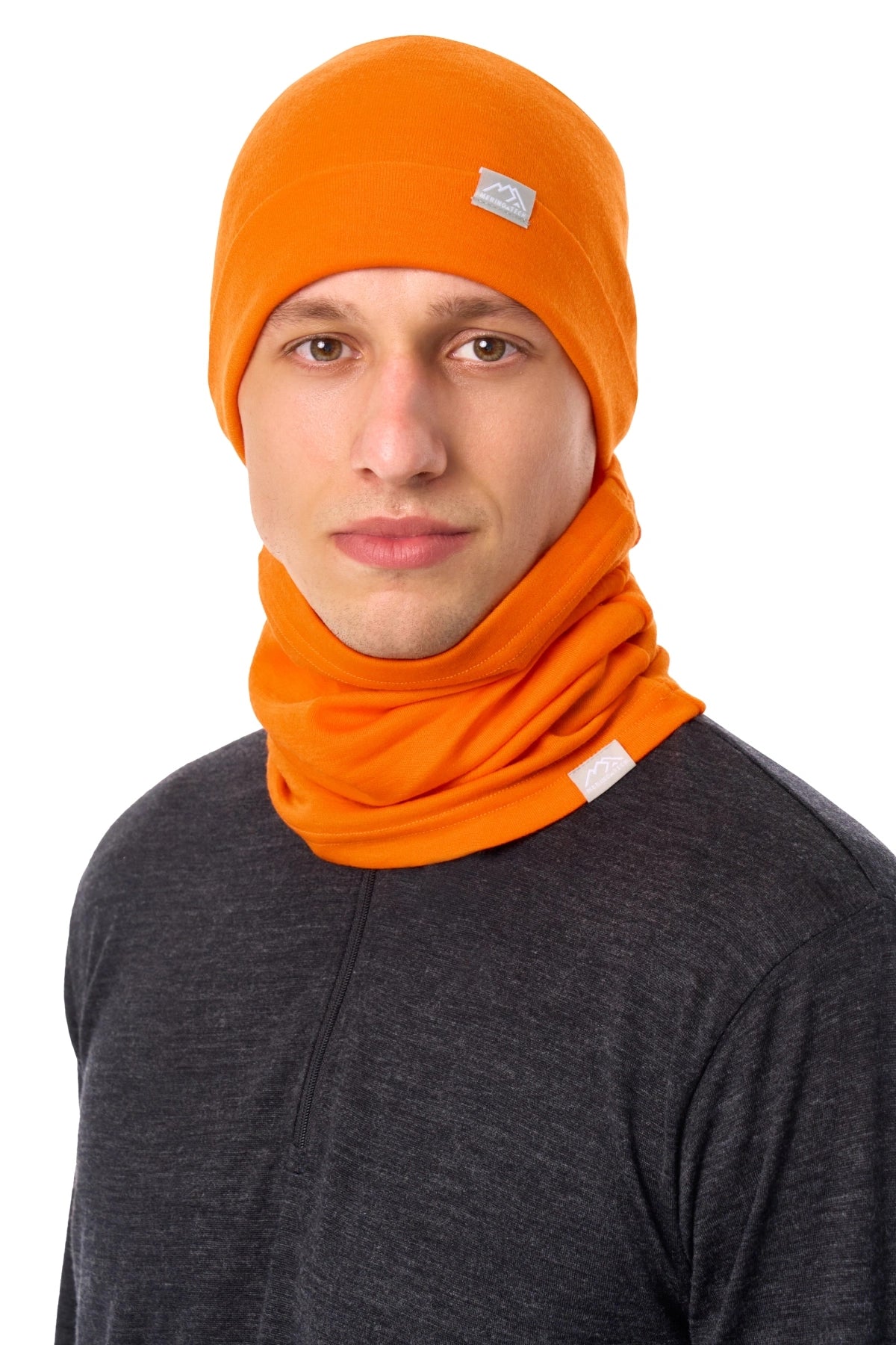 Adult Beanie Hunter Orange + Gaiter — view 5