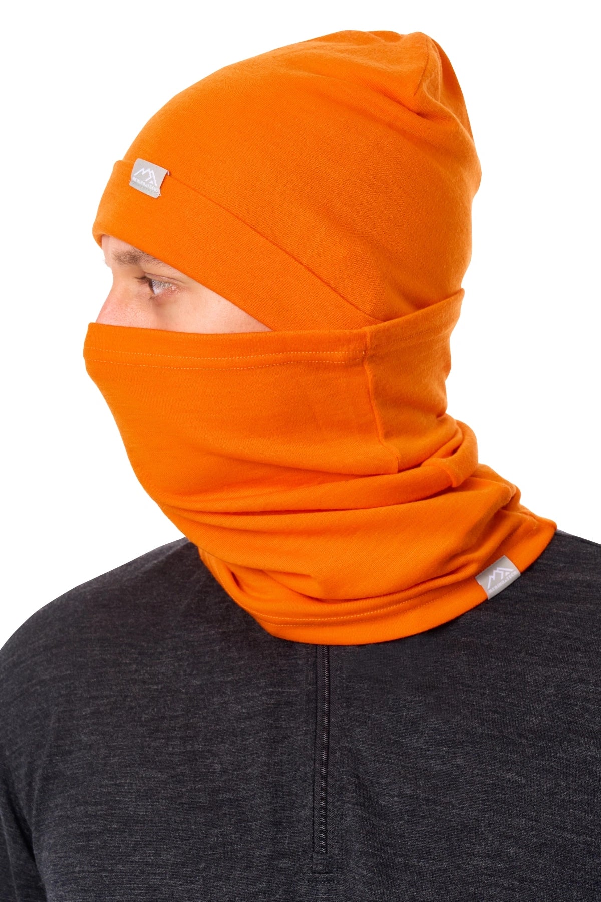 Adult Beanie Hunter Orange + Gaiter — view 7