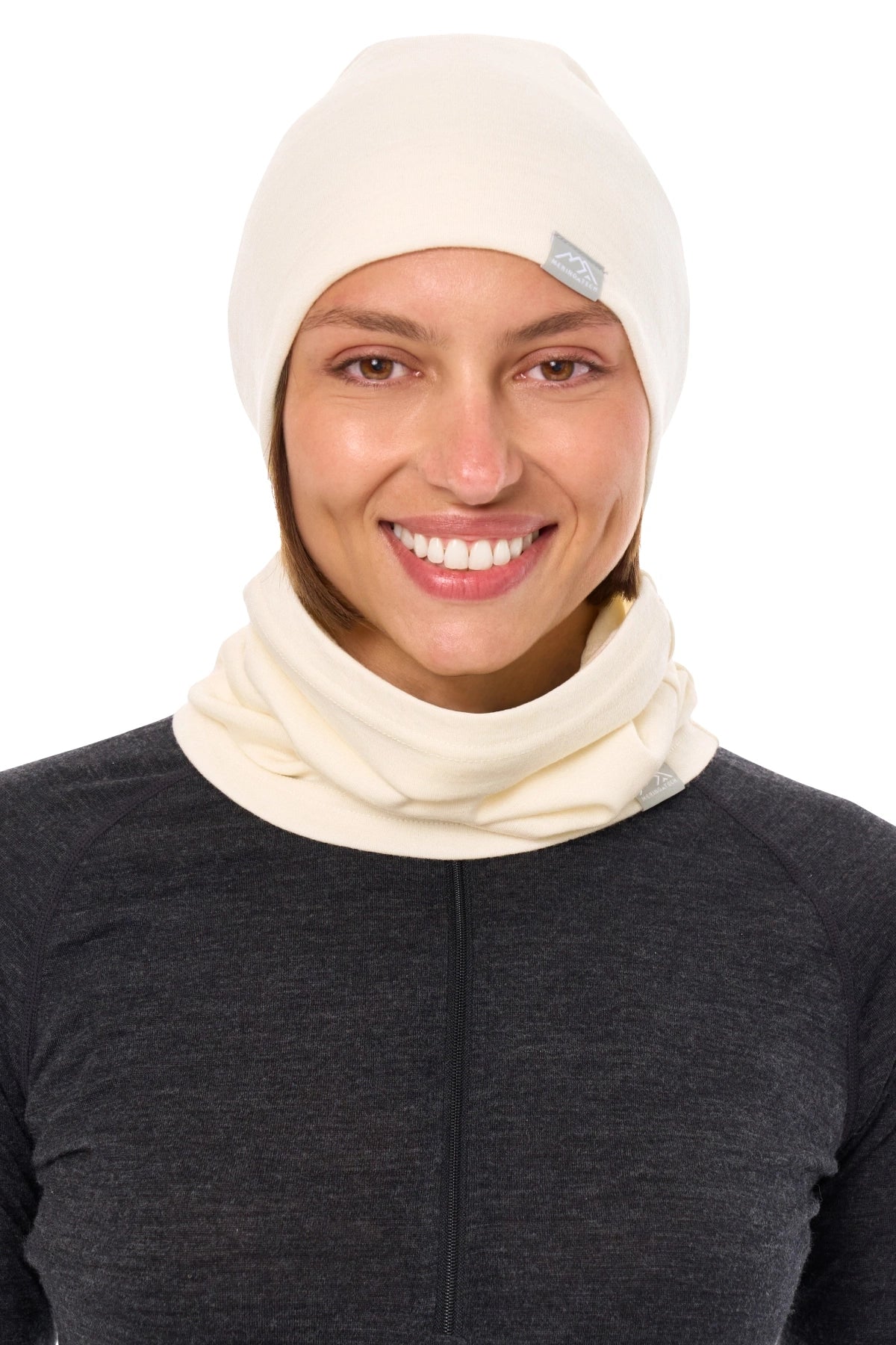 Adult Beanie Natural White + Gaiter