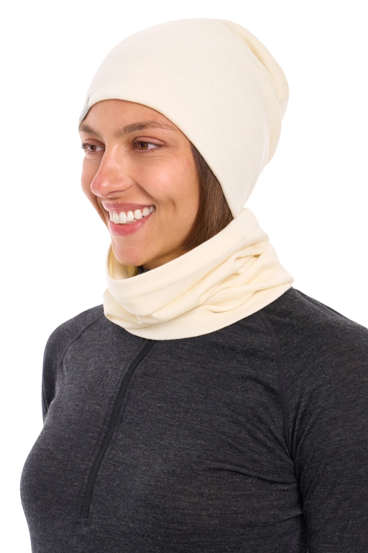 Adult Beanie Natural White + Gaiter — view 3