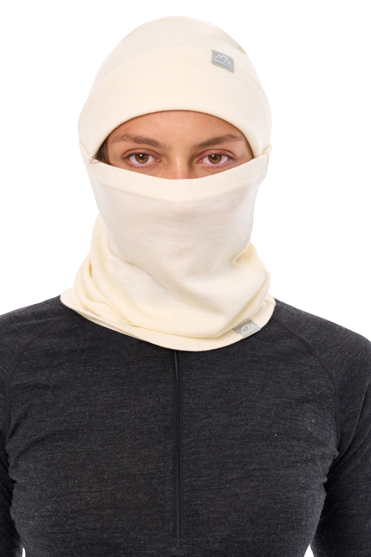 Adult Beanie Natural White + Gaiter — view 4