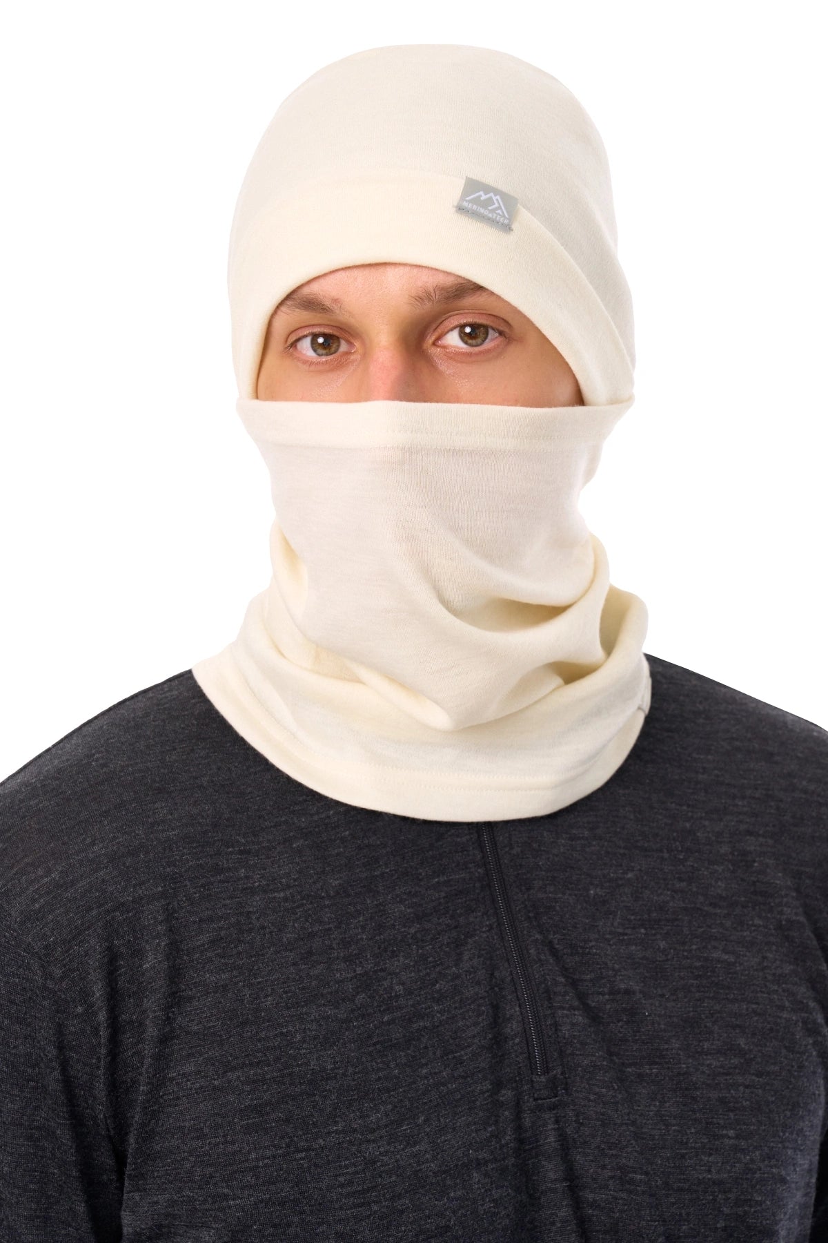 Adult Beanie Natural White + Gaiter — view 7