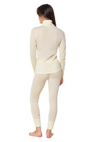 Women's Merino Turtleneck Thermal Set 250 Natural White High Neck — view 2