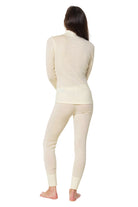 Women's Merino Turtleneck Thermal Set 250 Natural White Low Neck — view 2