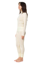 Women's Merino Turtleneck Thermal Set 250 Natural White Low Neck — view 3