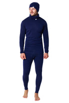 Men's Navy Blue Merino Wool Set 250 + Beanie & Gaiter
