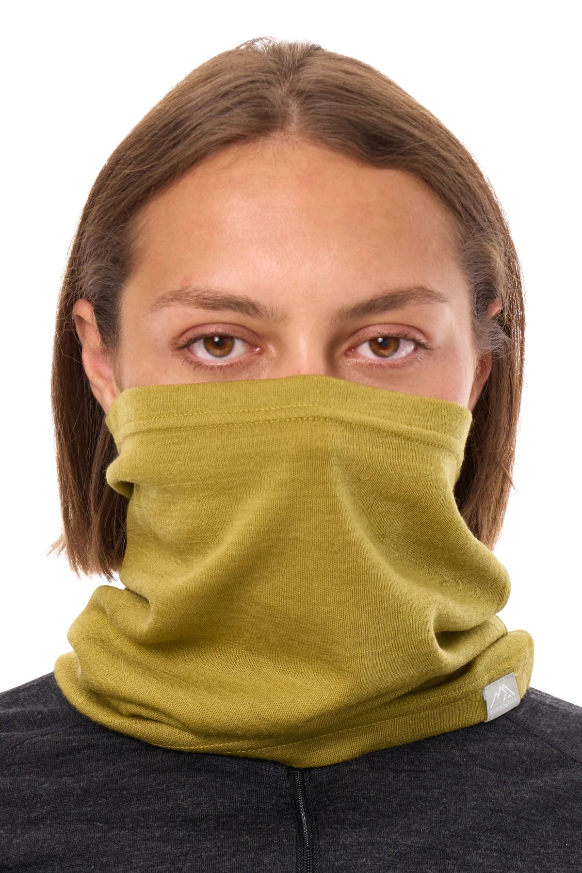 Merino Neck Gaiter 230 Olive Grove — view 4
