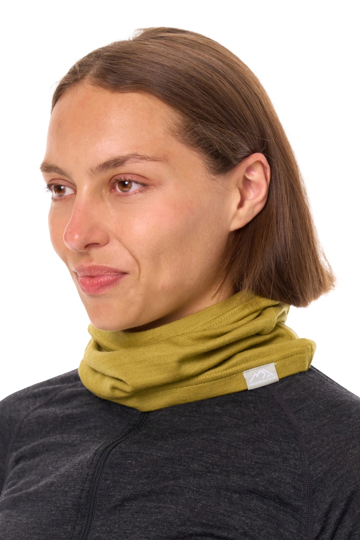 Merino Neck Gaiter 230 Olive Grove — view 5