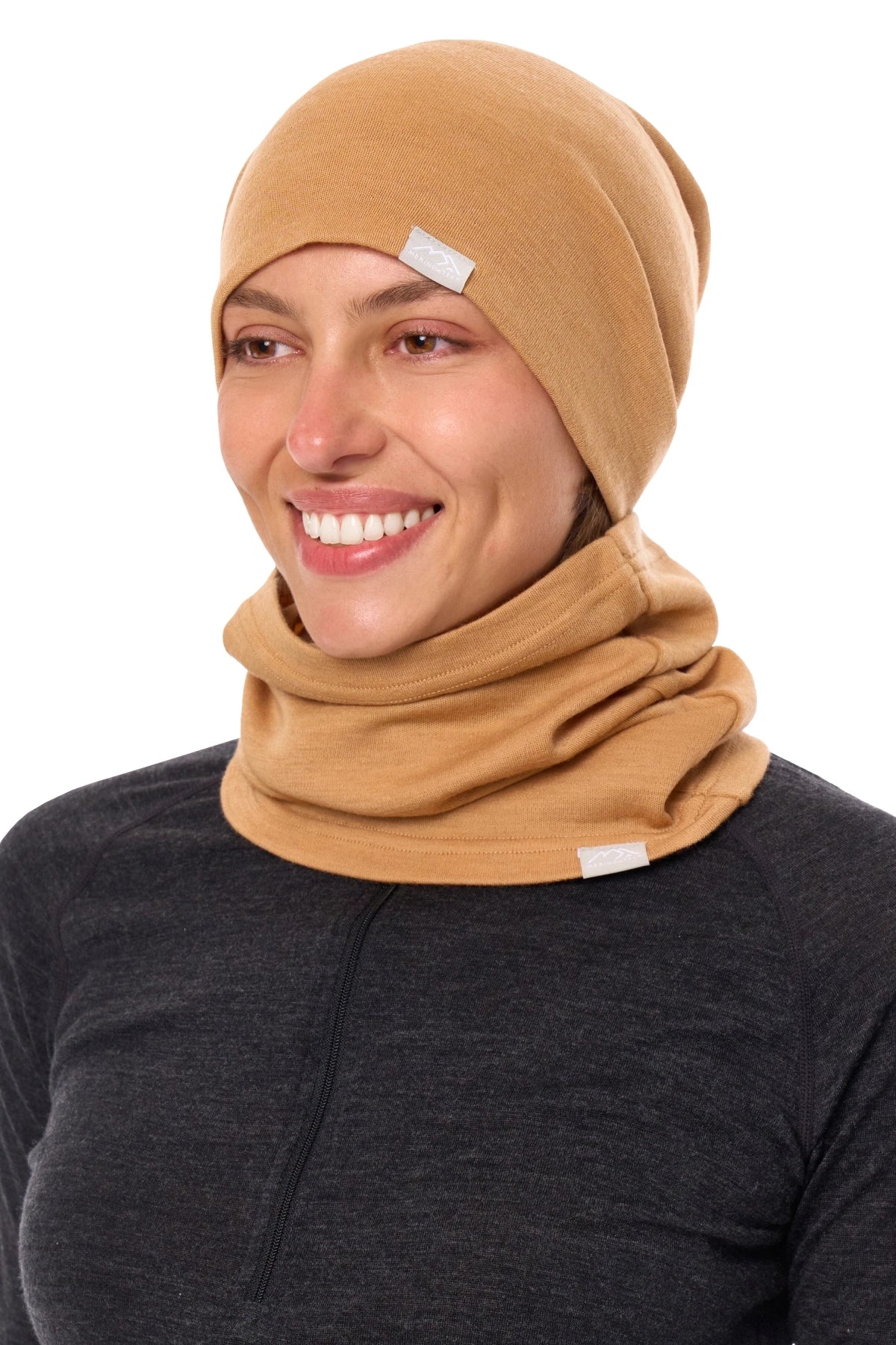 Adult Beanie Tan + Gaiter — view 2
