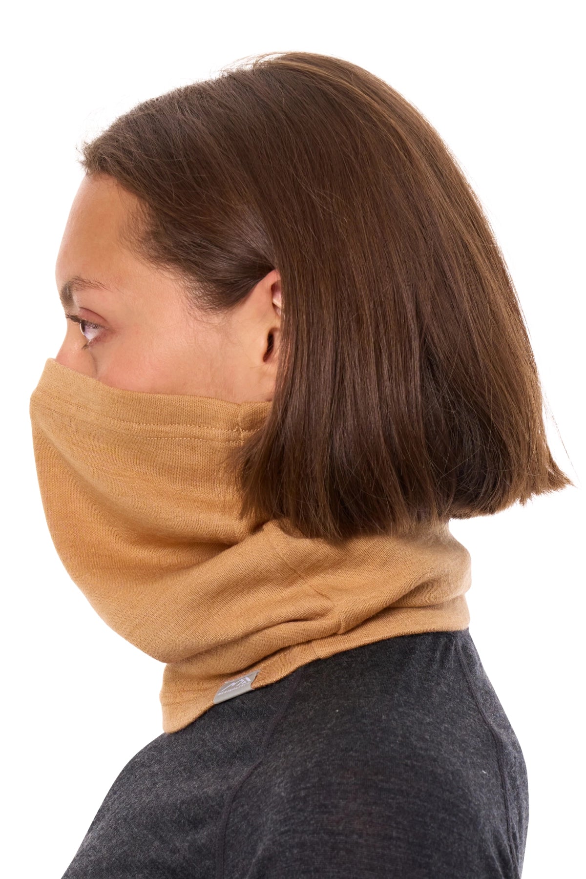 Merino Neck Gaiter 230 Tan — view 3