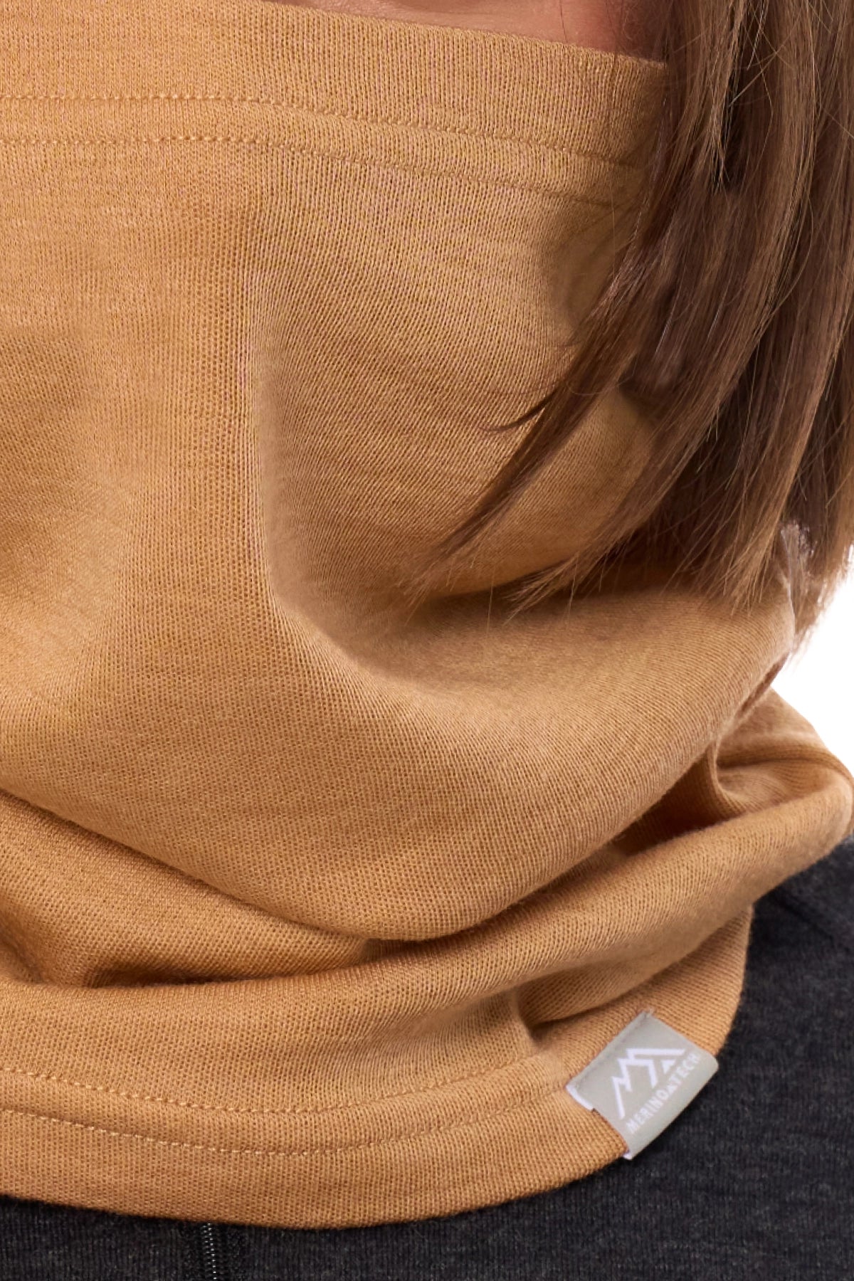 Merino Neck Gaiter 230 Tan — view 4