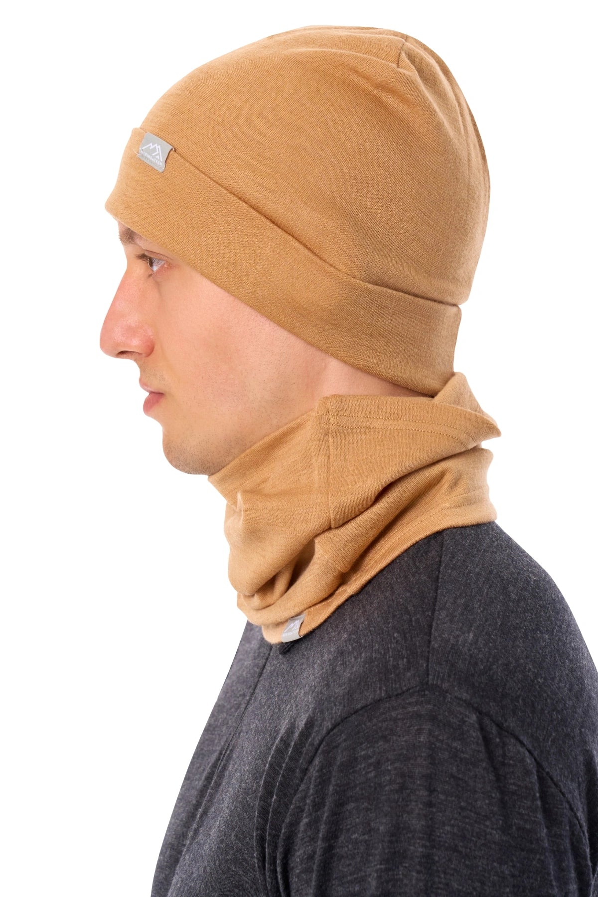 Adult Beanie Tan + Gaiter — view 6