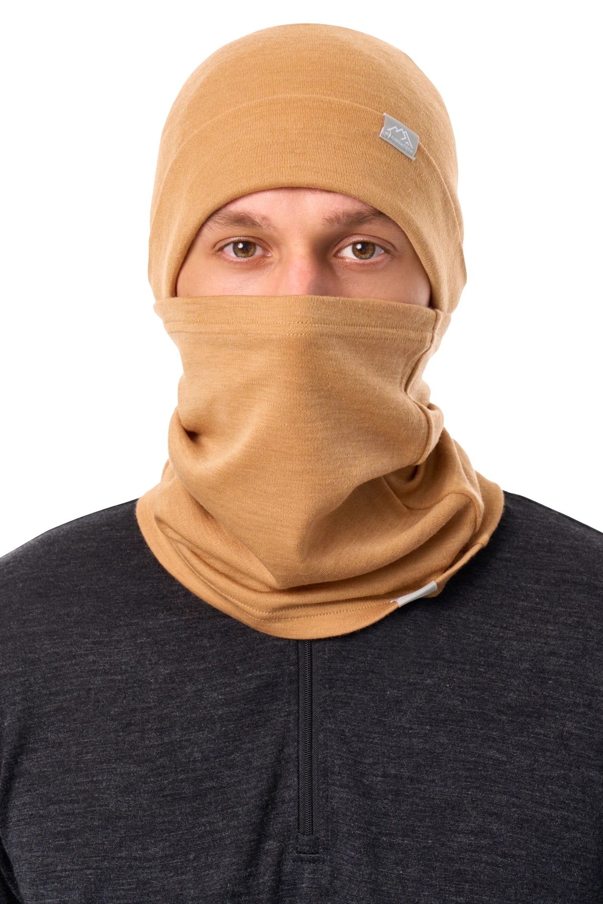 Adult Beanie Tan + Gaiter — view 7