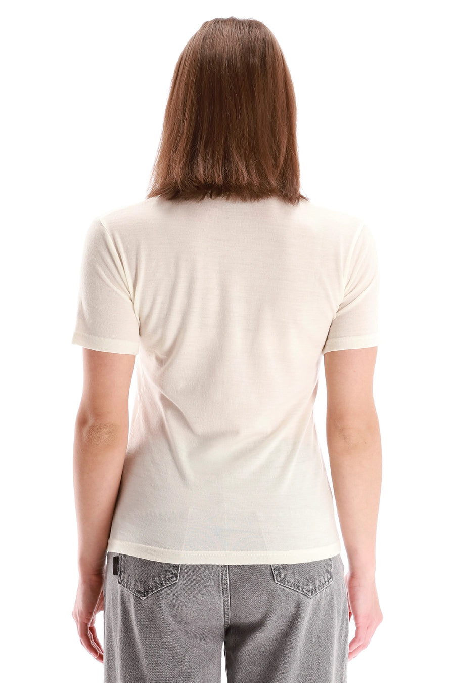 Women's Merino T-shirt 180 Creamy White Crewneck — view 2