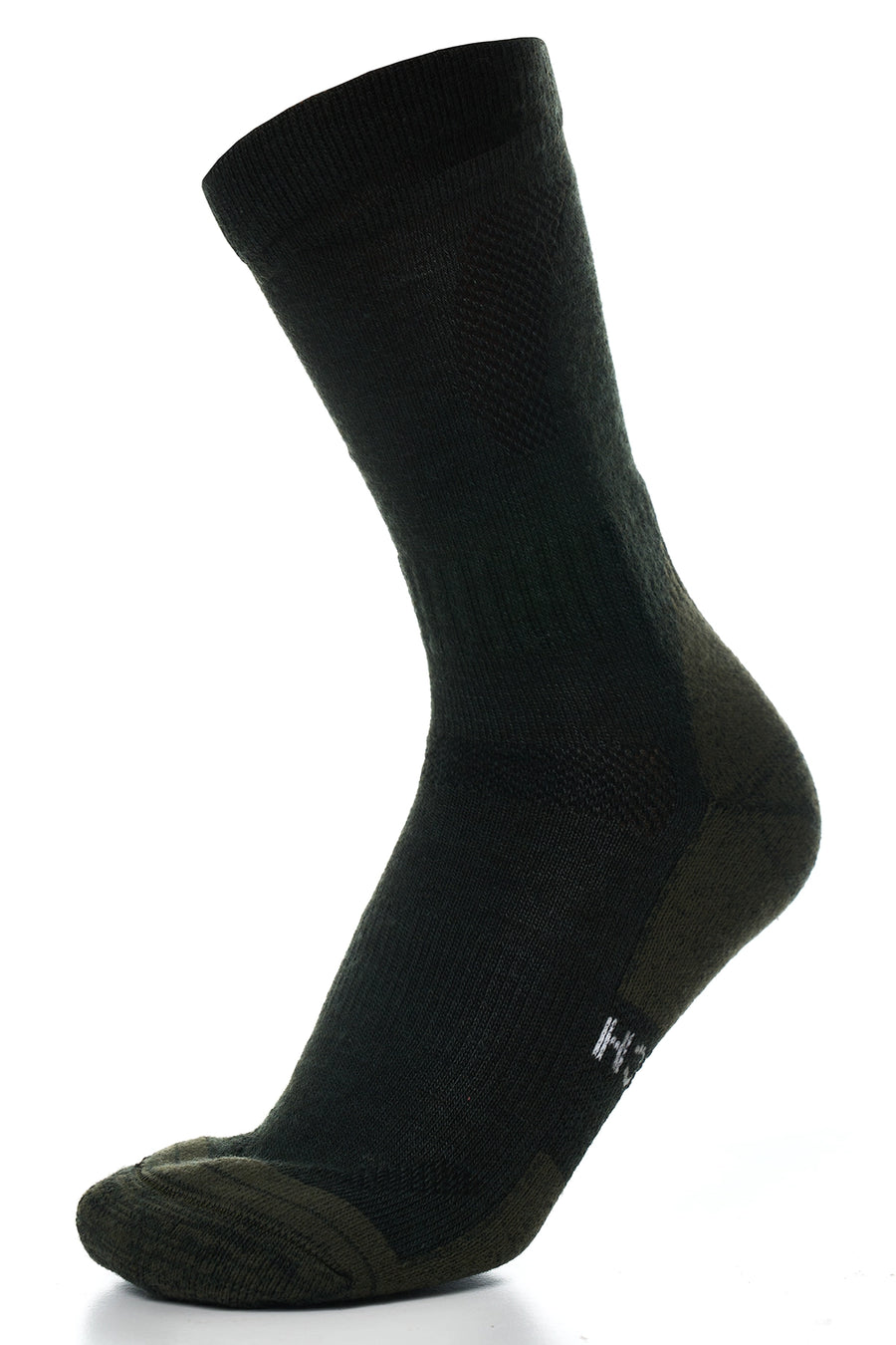 Merino Wool Hiking Socks, 3 pack, Army Green — view 2