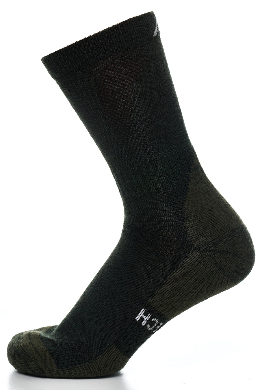 Merino Wool Hiking Socks, 3 pack, Army Green — view 3