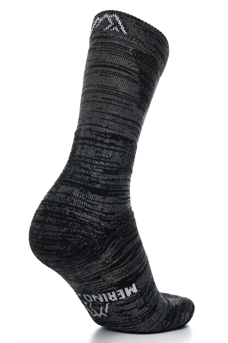 Merino Wool Hiking Socks — Pack of 2, Black Marble — view 4