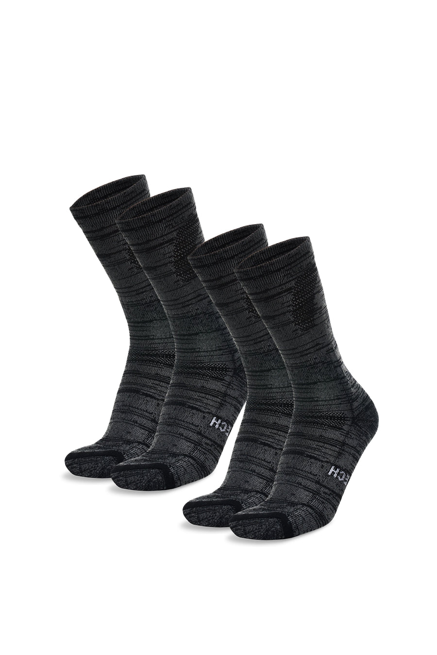 Merino Wool Hiking Socks — Pack of 2, Black Marble
