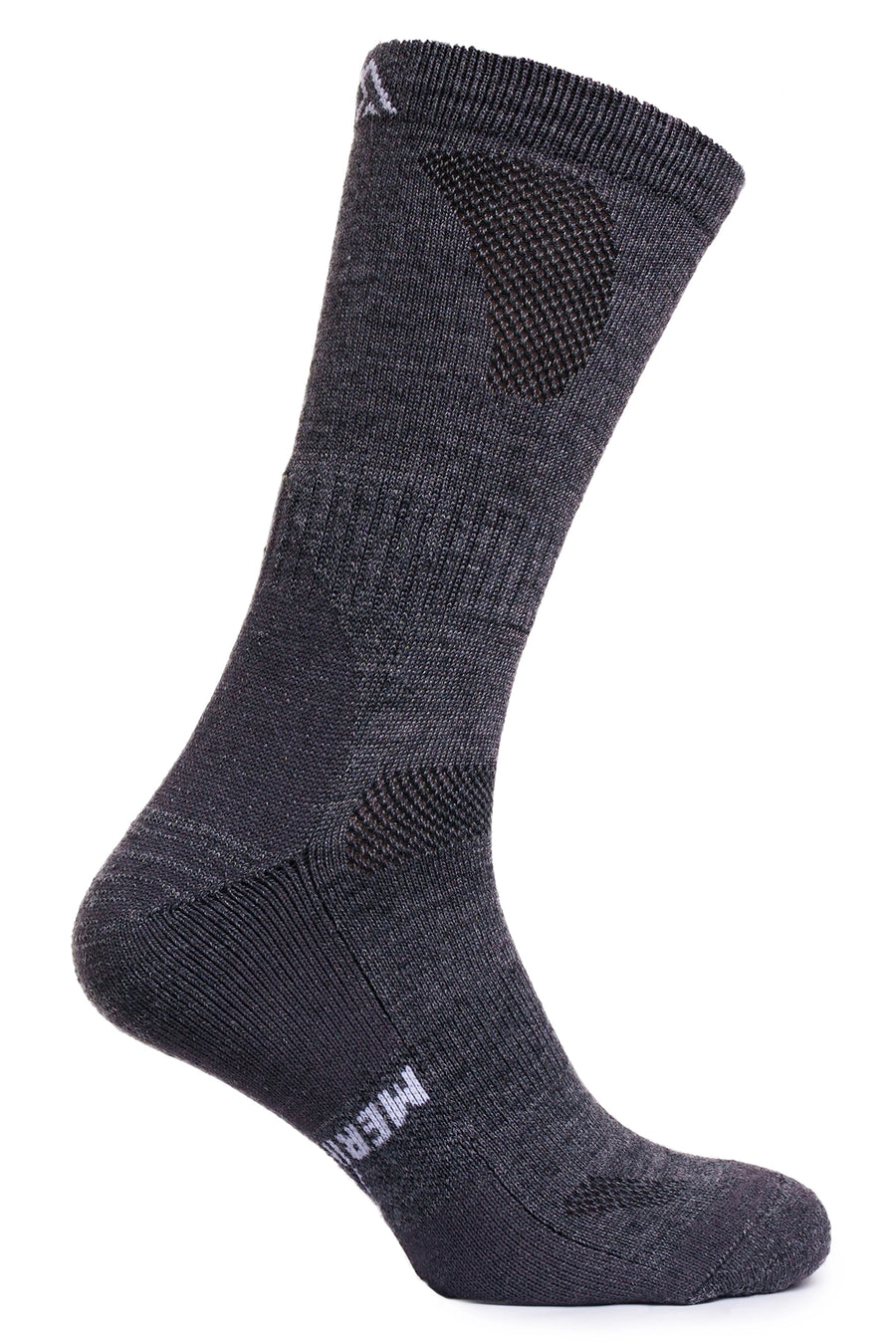 Merino Wool Hiking Socks, 6 pack, Charcoal Grey — view 3