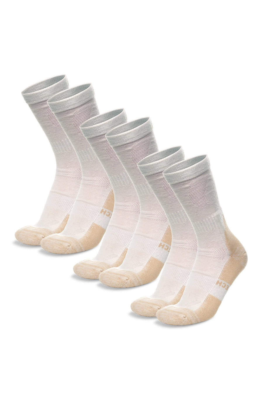 Merino Wool Hiking Socks, 3 pack, Creamy