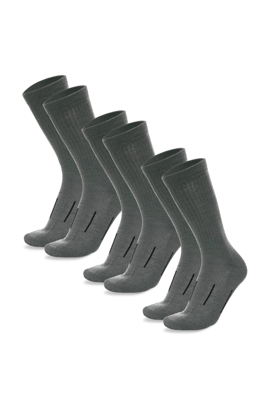 Merino Wool Hiking Socks, 3 pack, Dark Grey