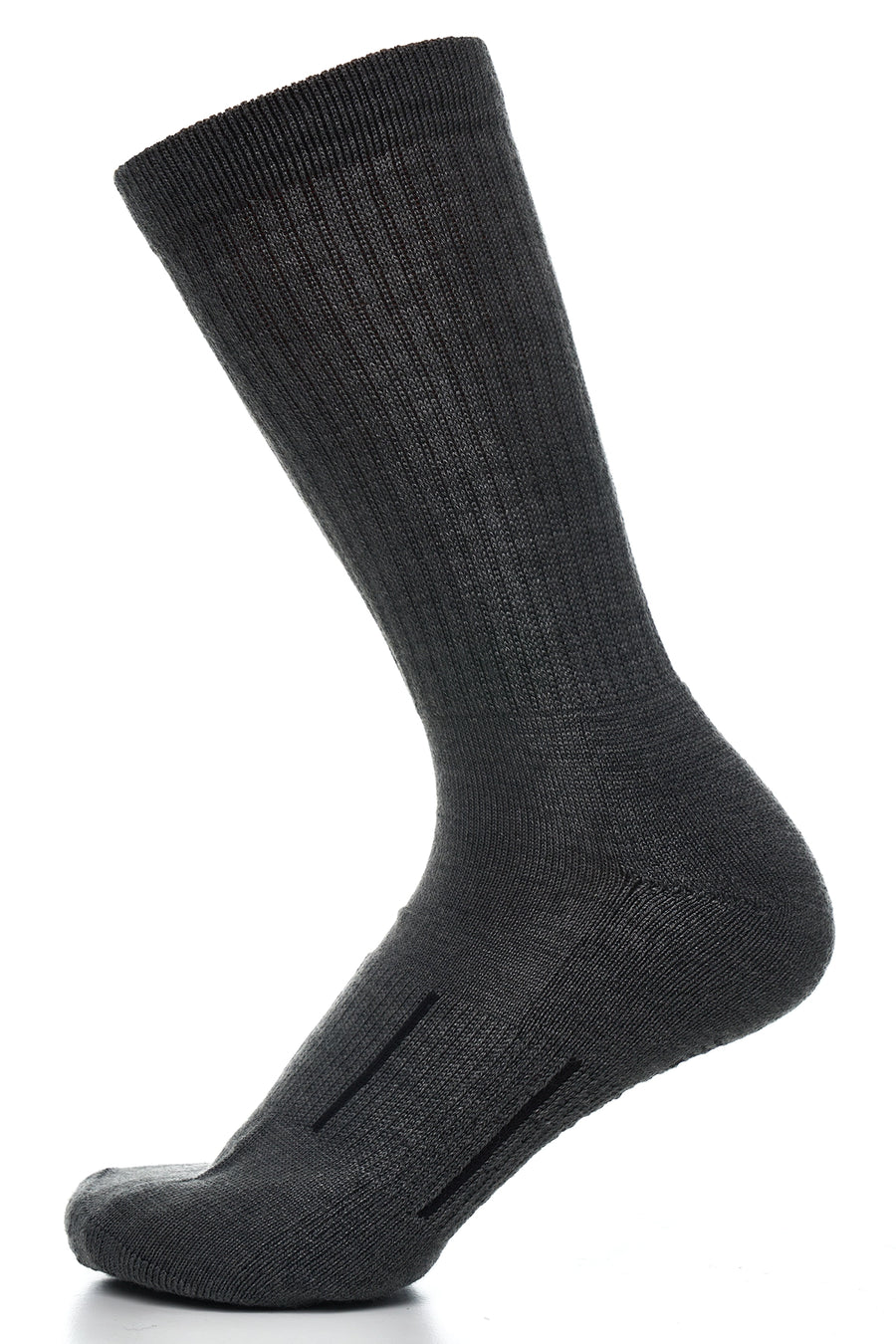 Merino Wool Hiking Socks, 3 pack, Steel Grey — view 3