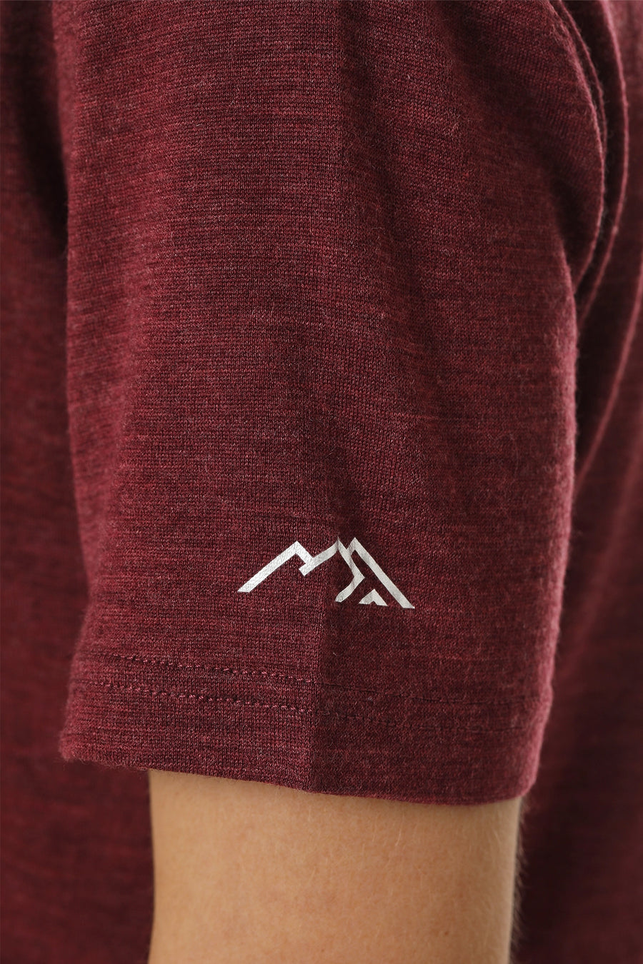Women's Merino T-shirt 180 Burgundy V-Neck — view 6