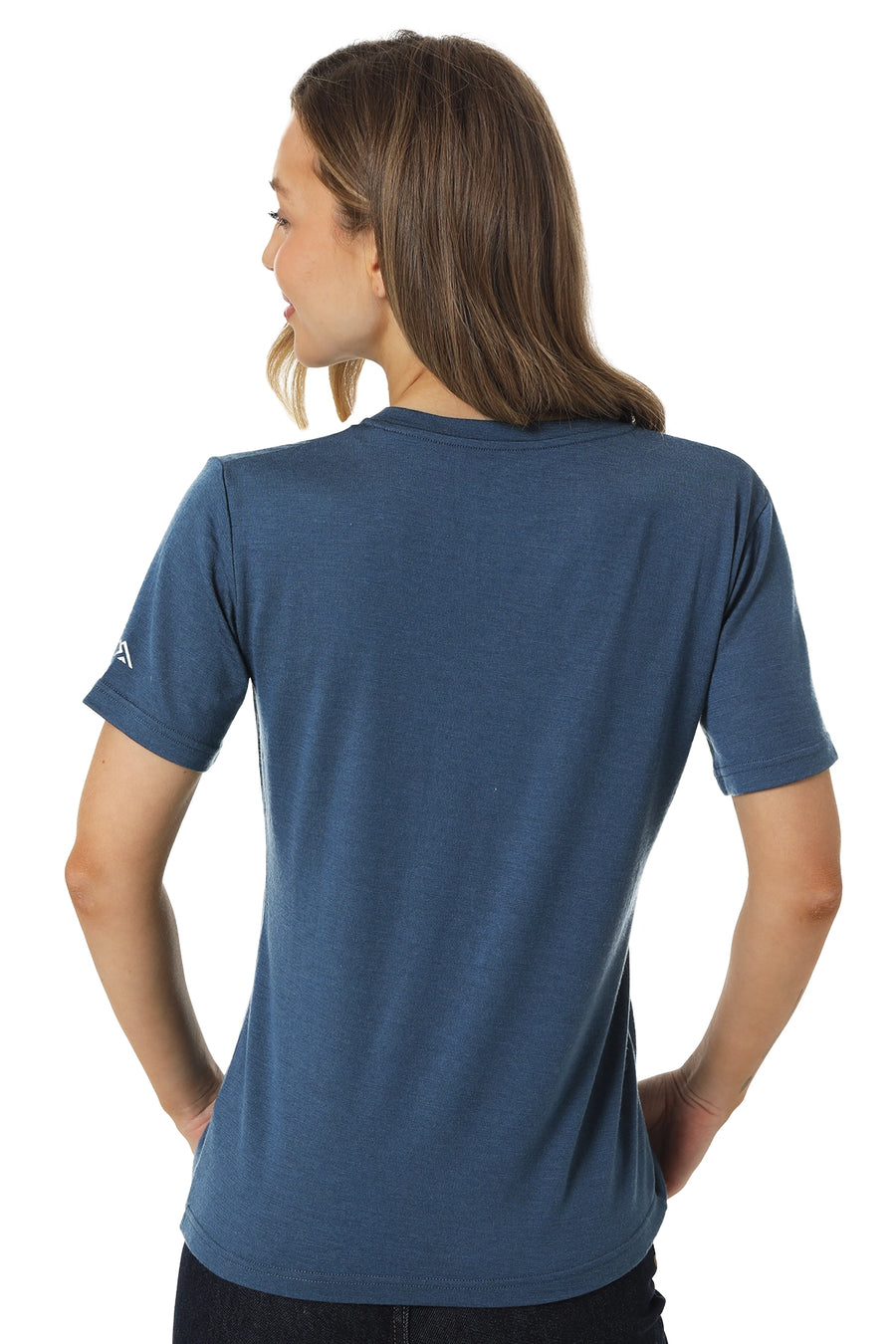 Women's Merino T-shirt 180 Denim V-Neck — view 2