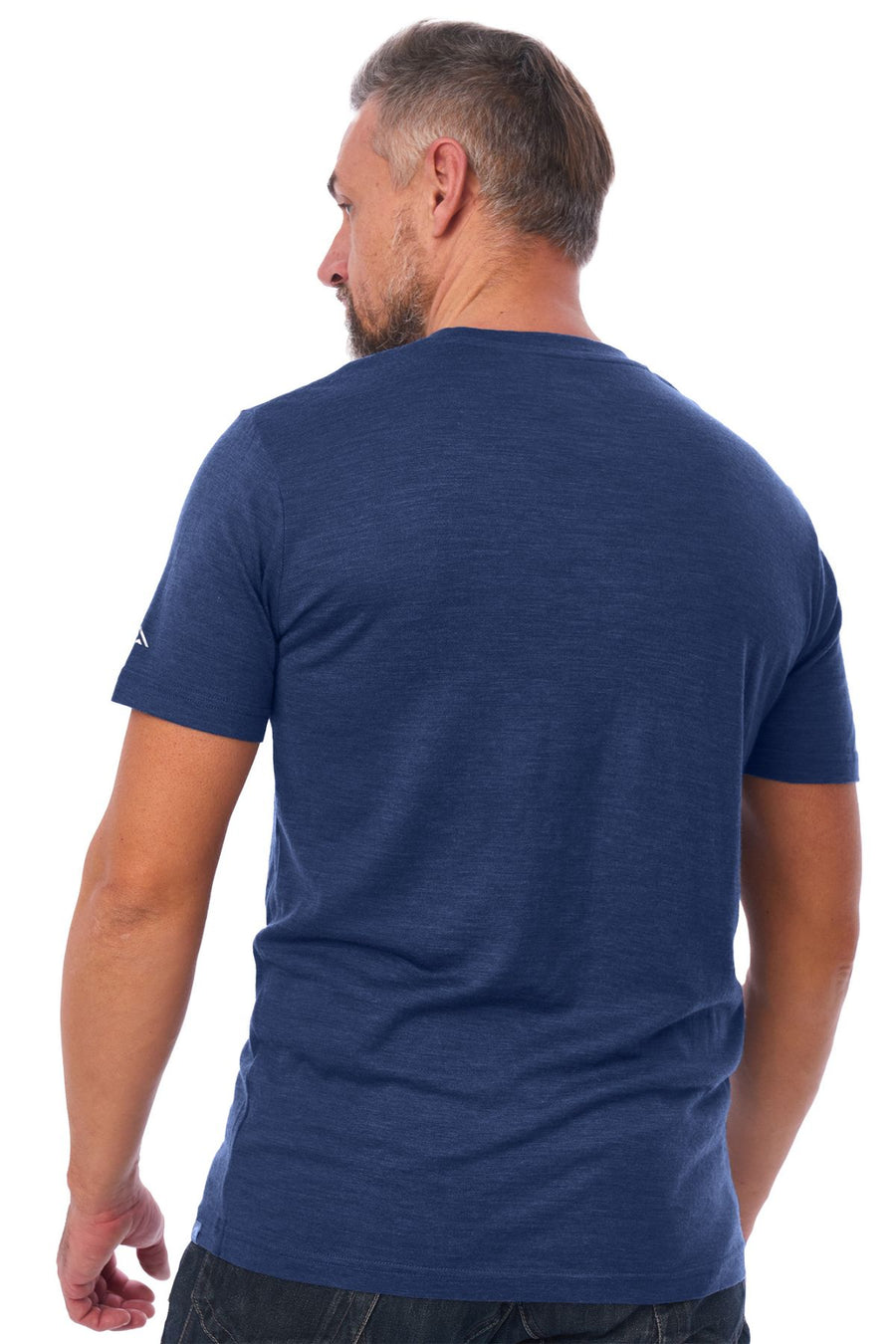 Men's Merino Wool T-shirt Heathered Navy — view 2