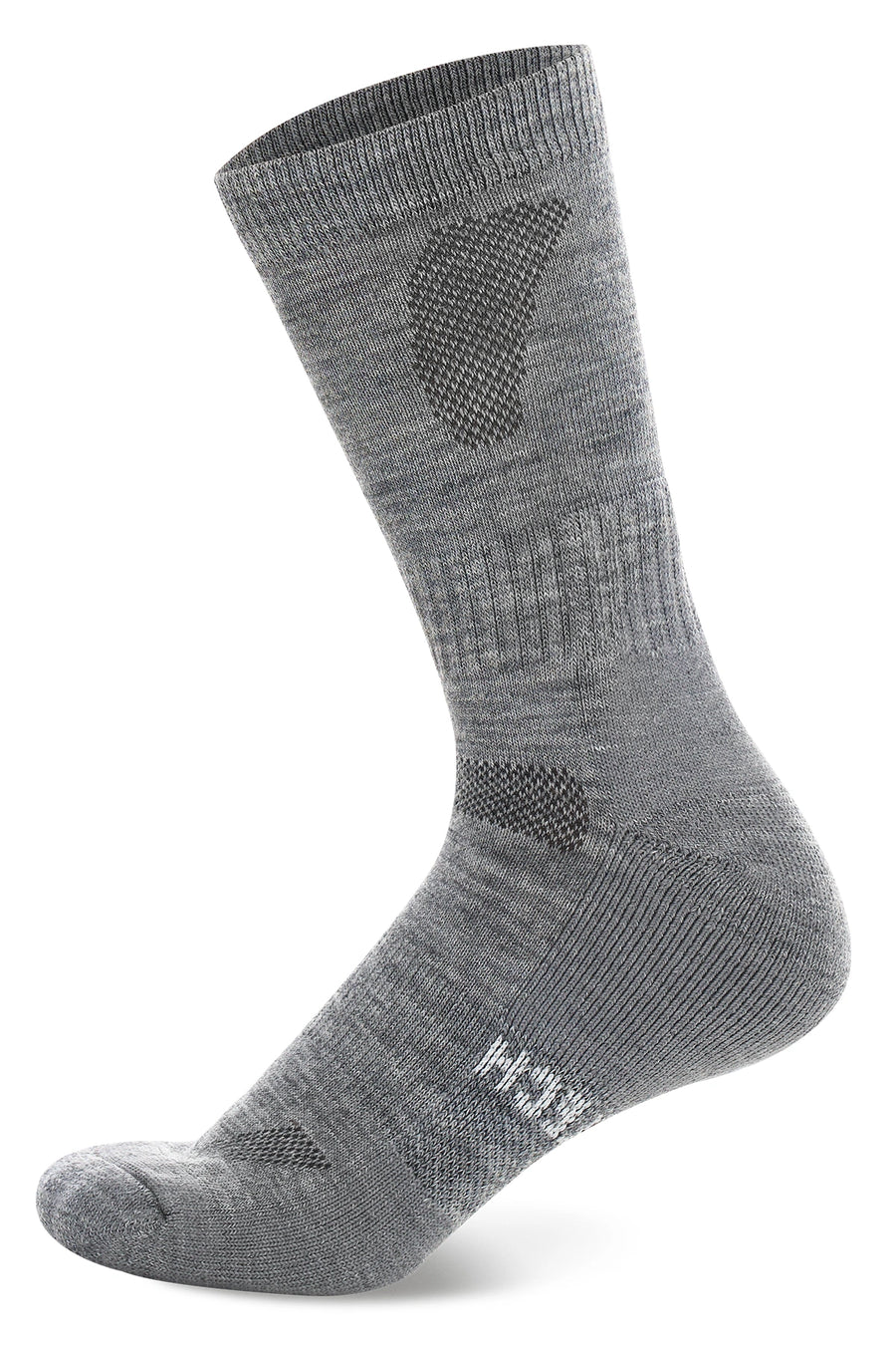 Merino Wool Hiking Socks, 3 pack, Silver Grey — view 3