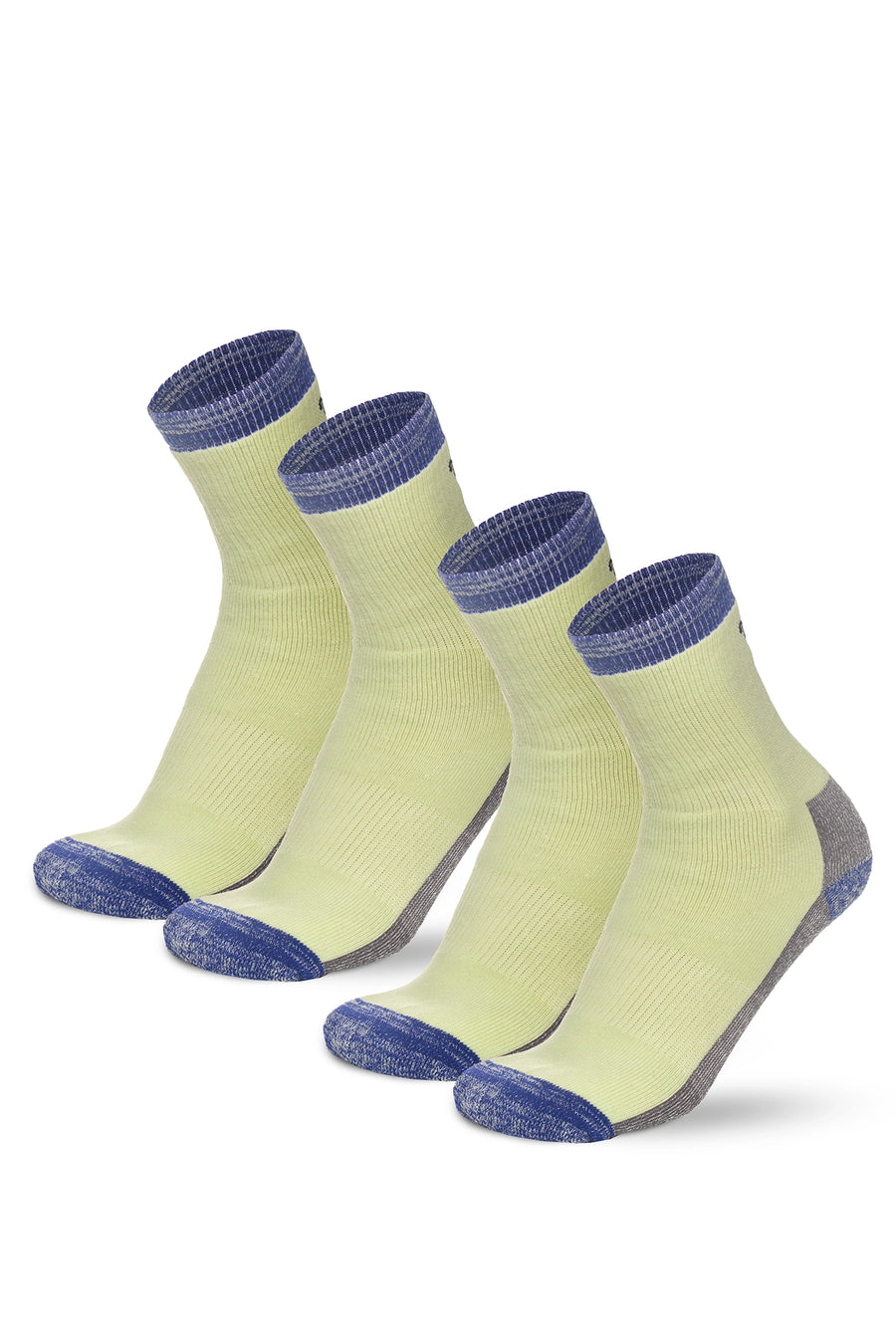 Merino Wool Running Socks, 2 pack, Green Purple